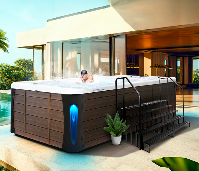 Calspas hot tub being used in a family setting - Bullheadcity